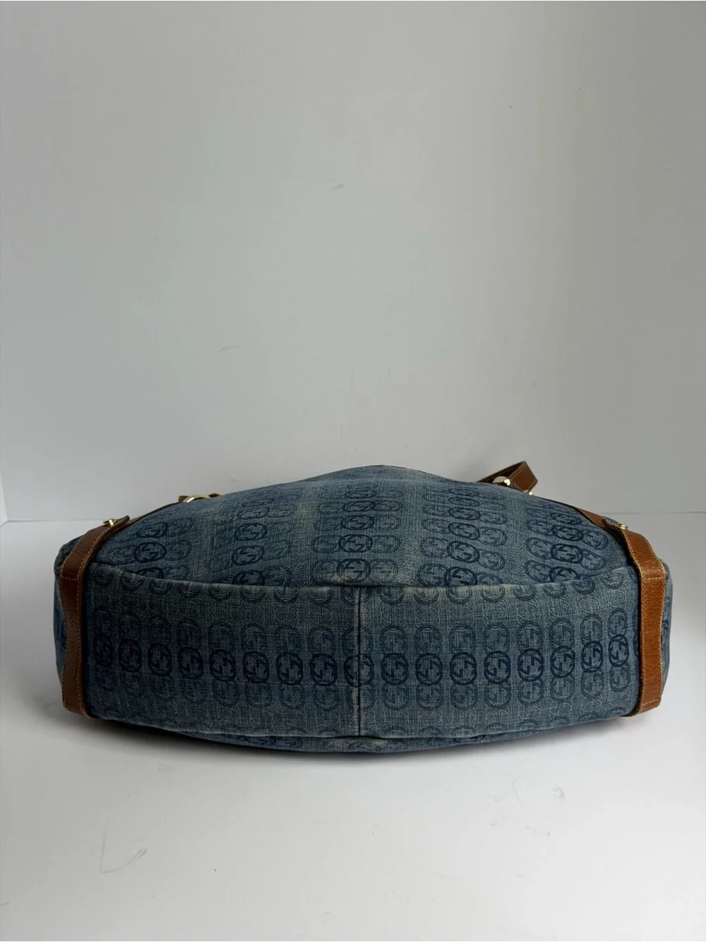 Gucci GG Monogram Denim Abbey Hobo Bag